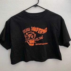 Brandy Melville Club Inferno crop top